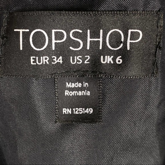 Topshop Dress Origami Satin Little Black Dress Open Back Sleeveless LBD Womens 2 - Picture 9 of 9